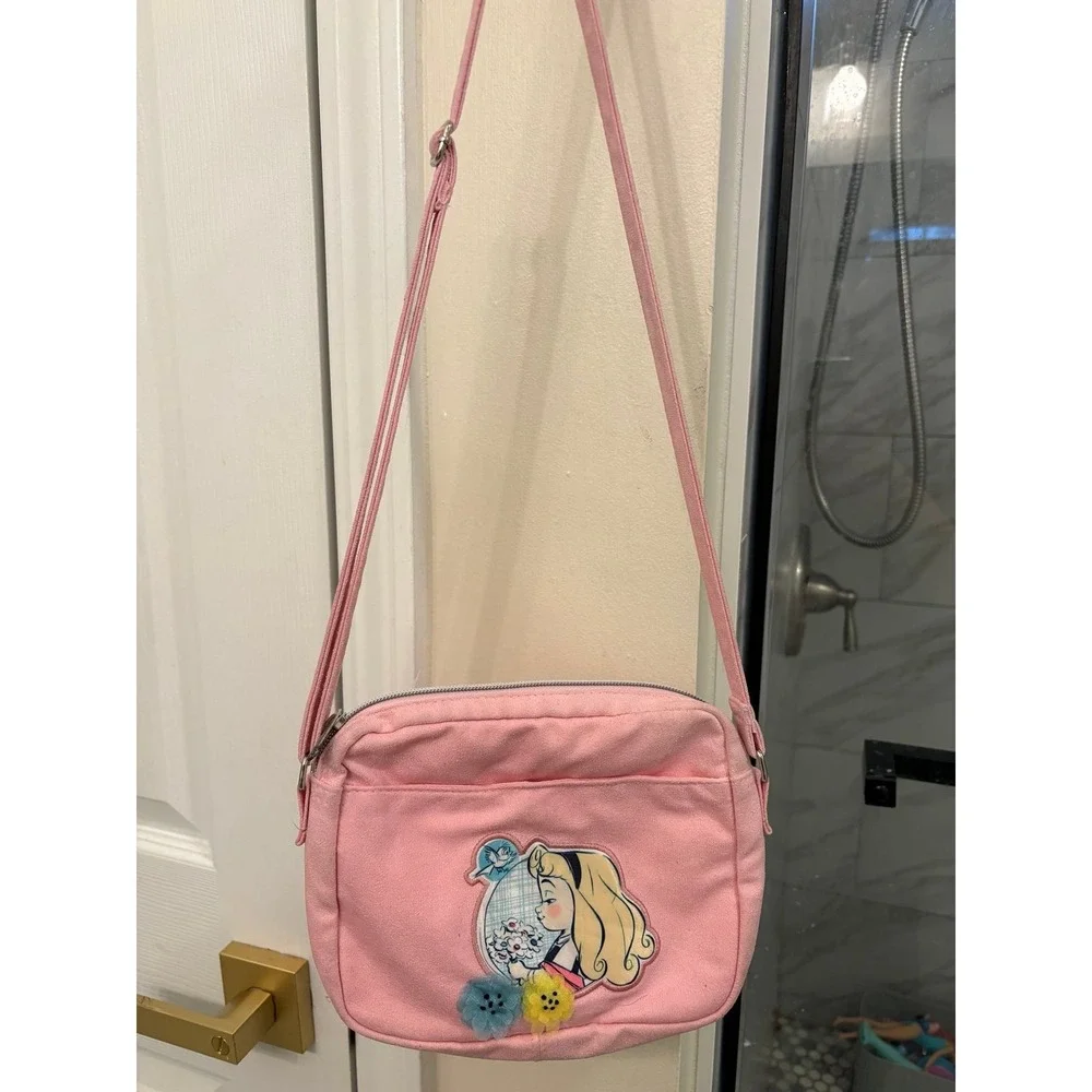 Disney Store Alice in Wonderland Plush Crossbody Bag Pink Y2K